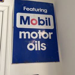 Mobil Motor Oils Sign