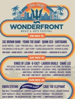 2 Wonderfront VIP Wonder Passes SUNDAY ONLY
