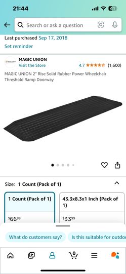 2" Rubber Threshold Ramp