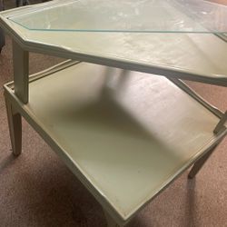 Retro Style Corner End Table 