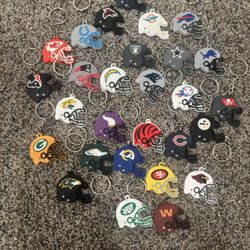 NFL Mini Keychain Helmets