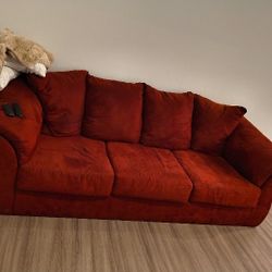 Ashley Furniture Couch - Chili Red 