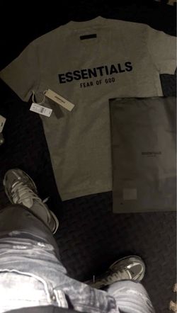 Essentials fear of god shirt grey