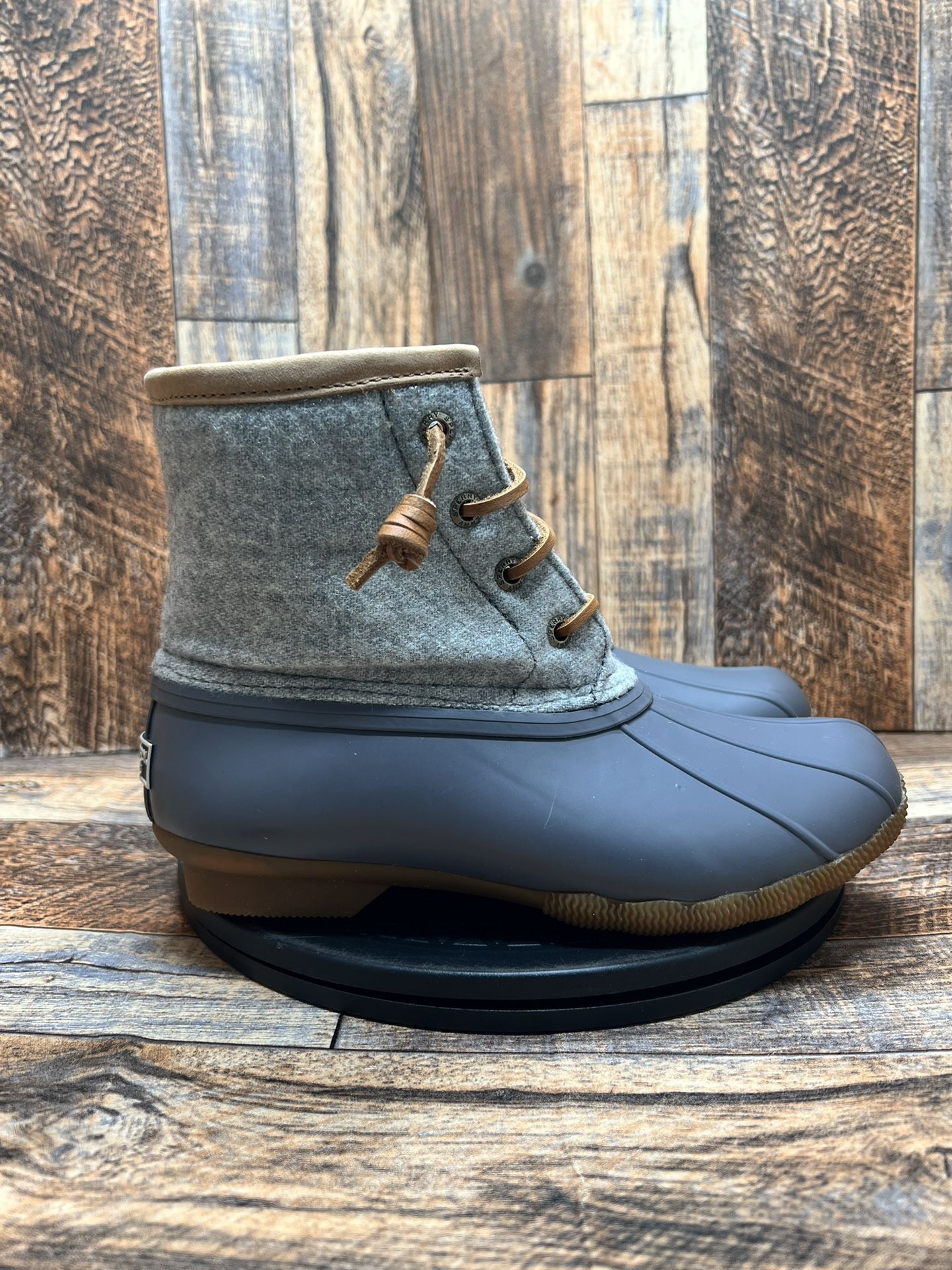 NEW Sperry Top-Sider Women’s Saltwater Duck Rain Boot Emboss Wool 3M Thinsulate