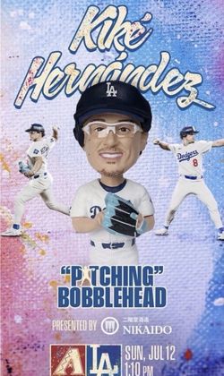 Kike Hernandez Pitching Helmet Dodgers Bobblehead SGA