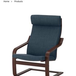 Armchair, brown/hillared dark blue, 68x83x100 cm $3,999