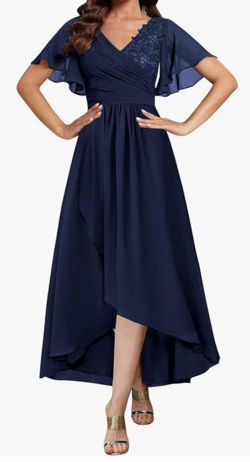 Navy blue hi low dress NEW