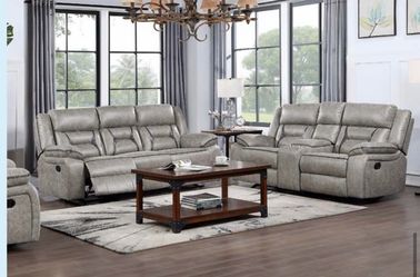 2PC GREY SOFA  & LOVE SEAT RECLINERS ❤️♥️💙💜💜💚💚