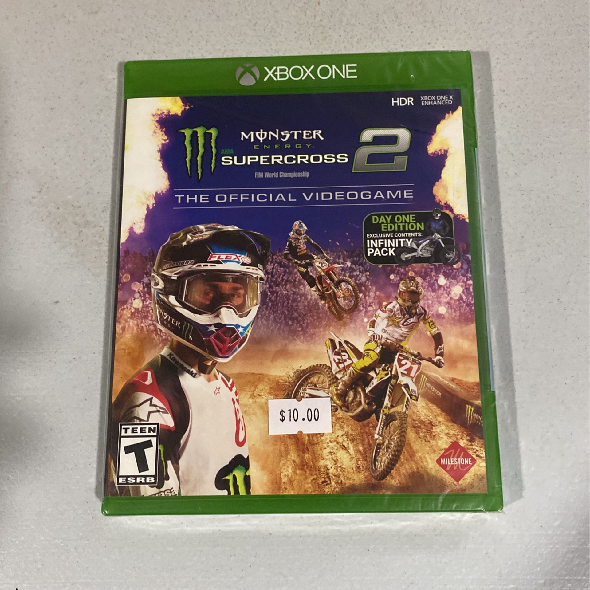 MONSTER ENERGY SUPERCROSS 2 THE OFFICIAL VIDEO GAME..XBOX ONE..**SEALED**NEW**!!