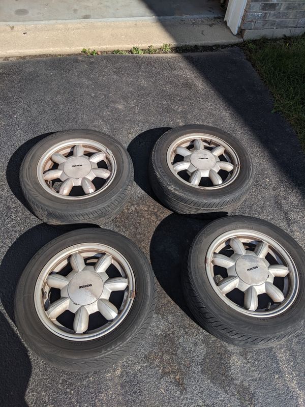 Stock NA Mazda Miata rims with tires for Sale in St. Charles, IL OfferUp