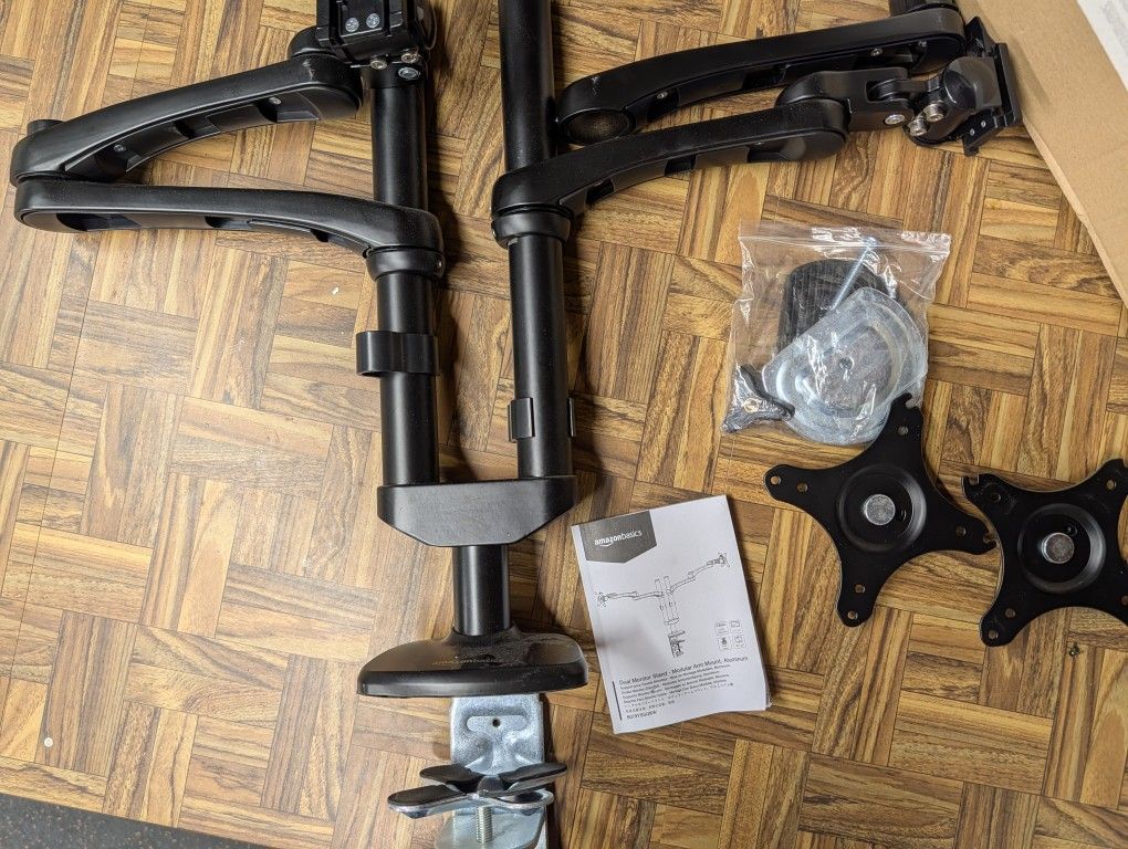 Amazon Basics Dual Monitor Modular Arm Mount