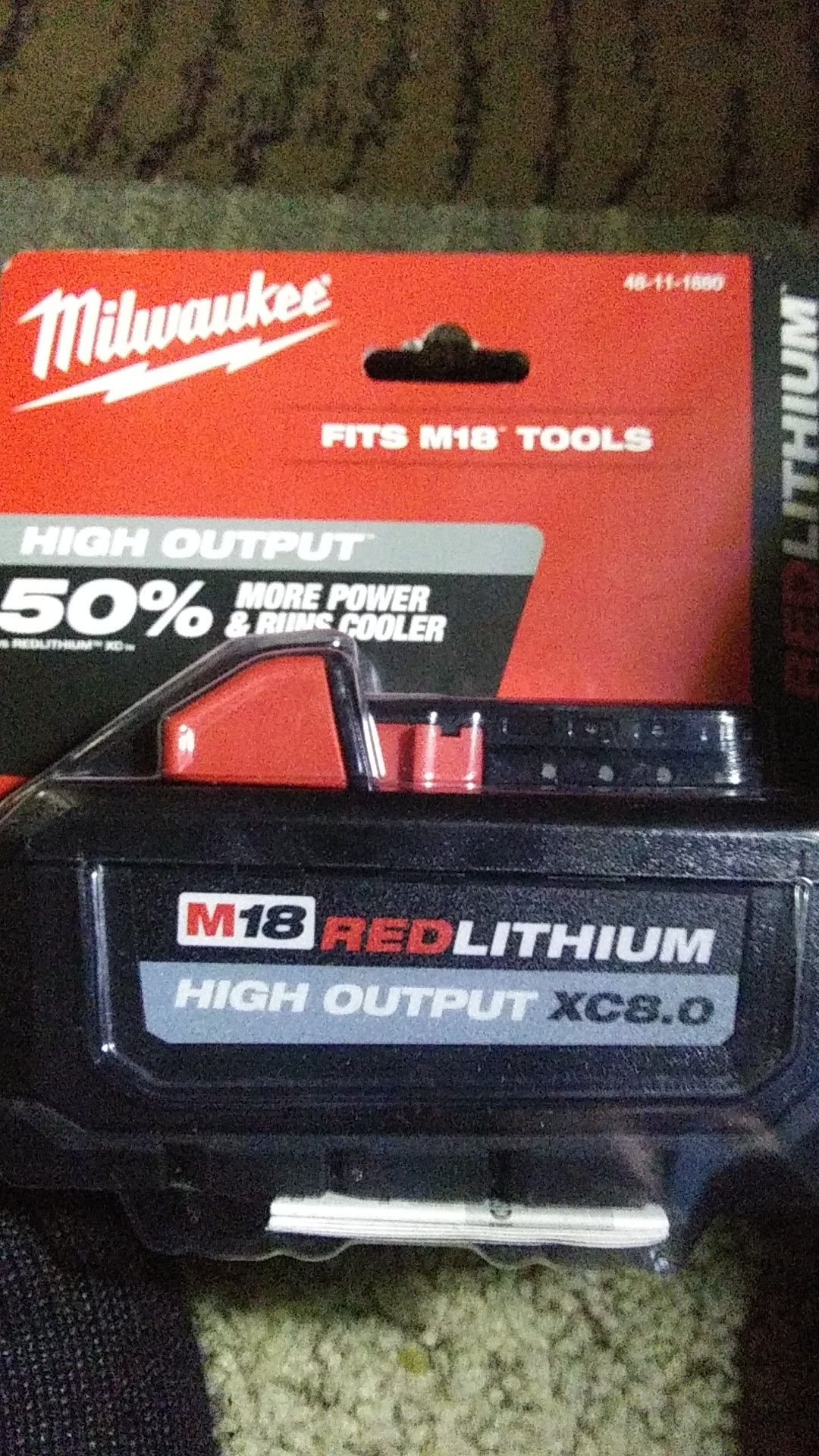 Milwaukee M18 lithium battery for