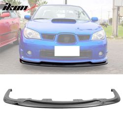 Fits 2006-2007 Impreza WRX STI Front Bumper Lip Painted Gloss Black Lower Spoiler