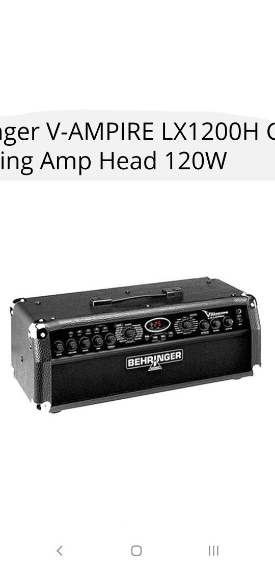 Behringer Vampire Lx1200h Amp Head