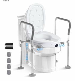 New Raised Toilet Seat with Handles(fits any toilet)