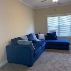 Blue Sectional Couch Oversized