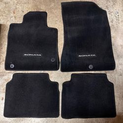 2020-2023 Hyundai Sonata OEM Floor Mats Set Of 4 Black Carpet