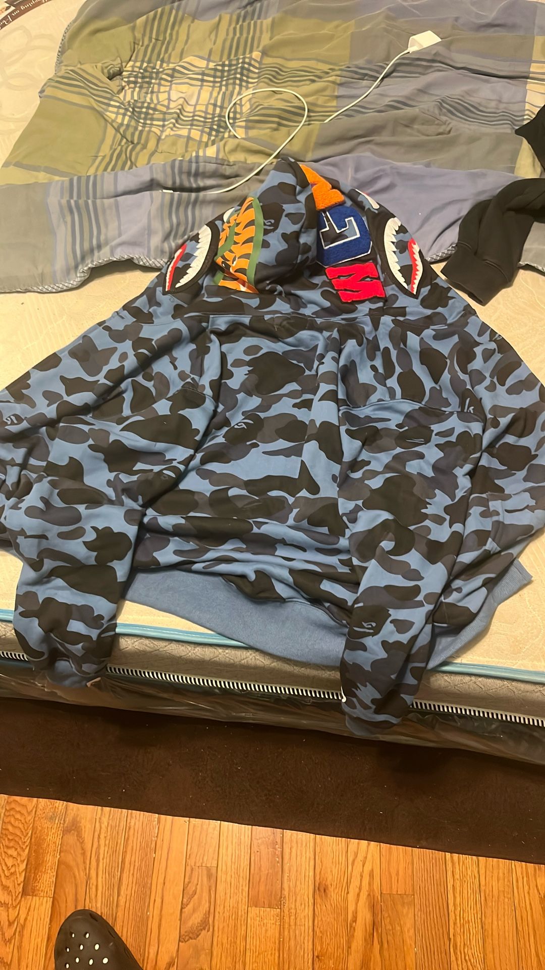 blue bape hoodie
