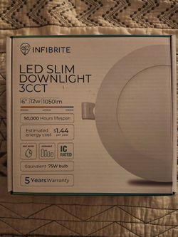 ***Contractor Special - Case of Infibrite 6"  LED Slim Downlight 3cct