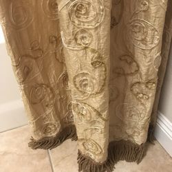 Bathroom shower and custom drape