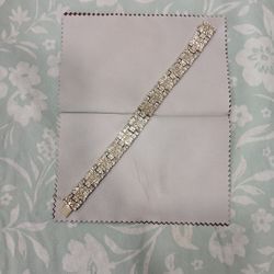 925 Sterling silver nugget bracelet, 8 inch.