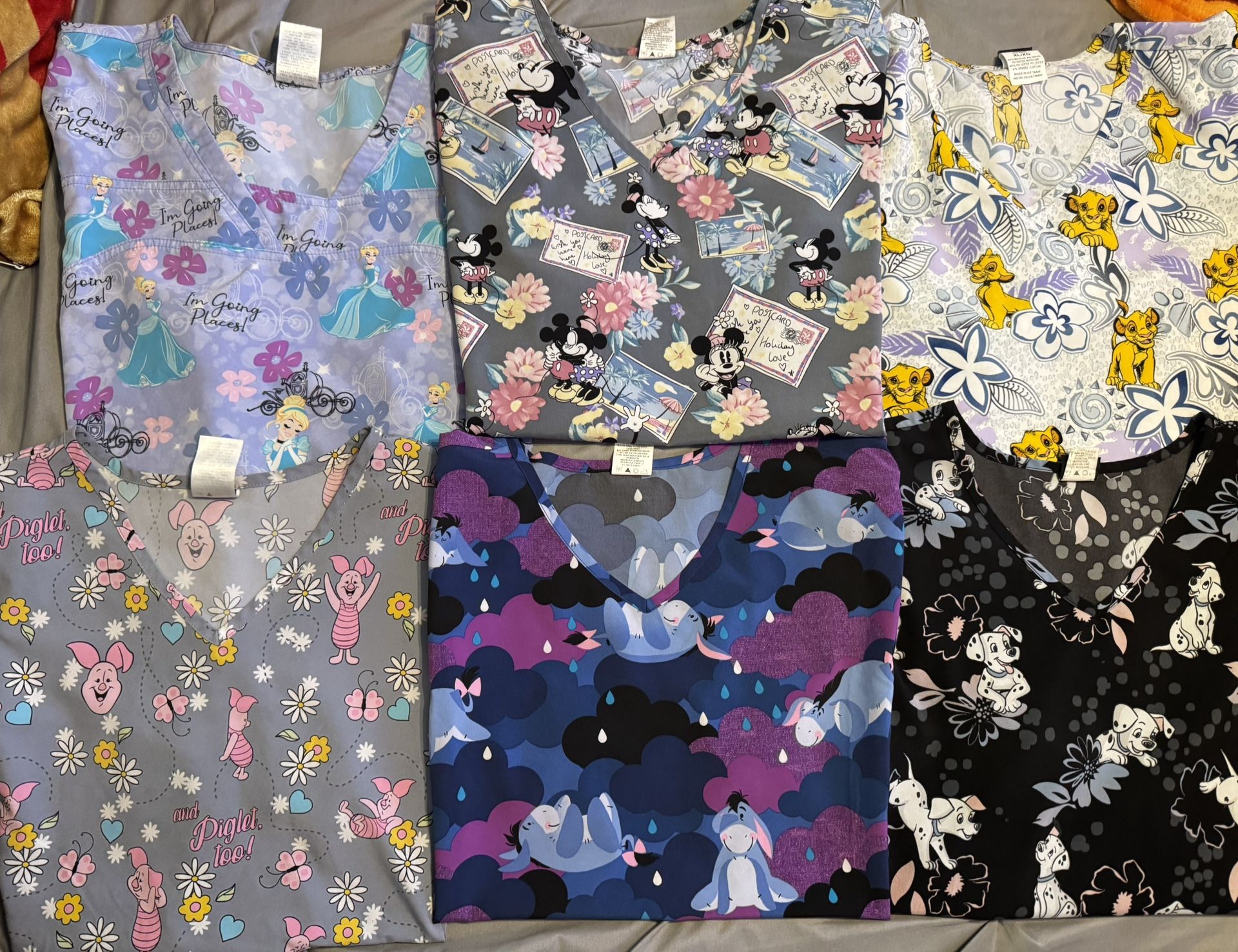 Disney Scrub Tops