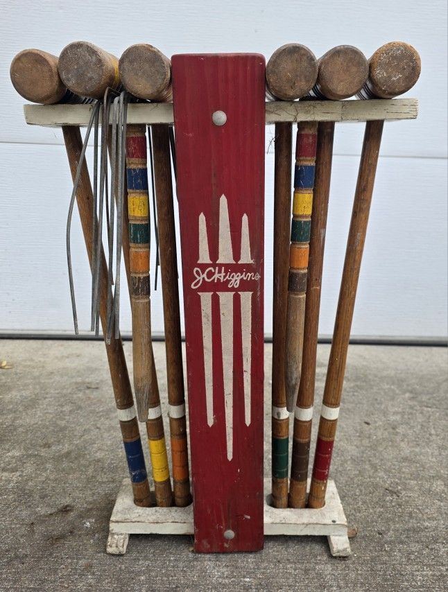 Vintage J. C. Riggins Croquet Set