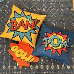 Super Hero Themed Throw Pillows