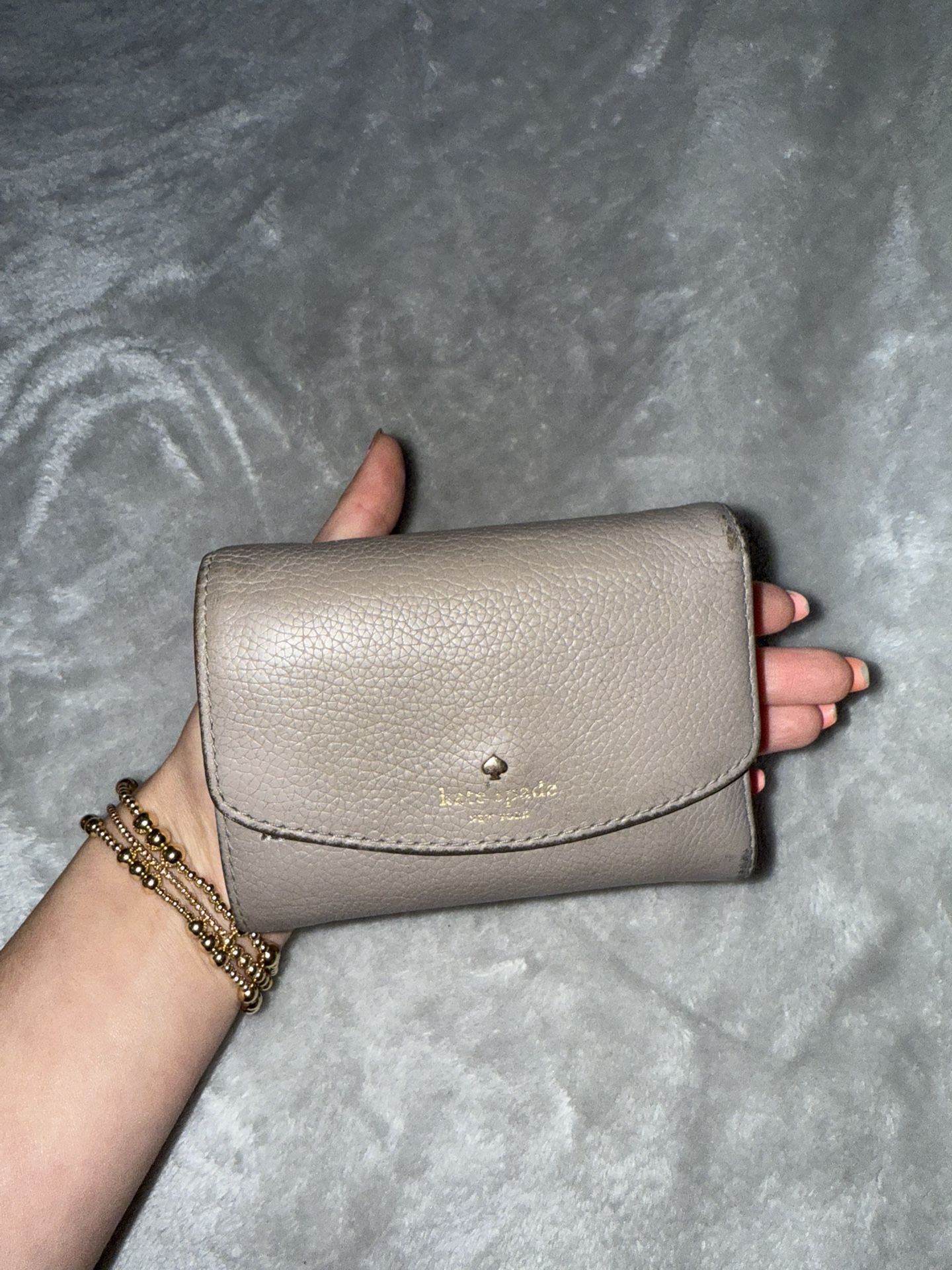 Kate Spade Trifold Wallet With Coin Pouch, Cash Section, And Card Holder