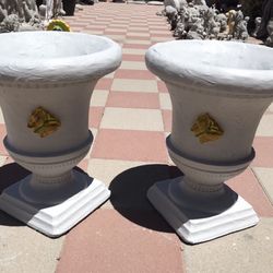 New Flower Pots Made Out Of Cement Size 18 inches Tall X 14 Inches Wide 