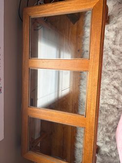 PRICE DROP...Antique coffee table and end tables with glass
