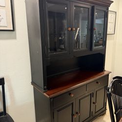 Hutch and Kitchen Table with Chairs