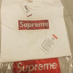 Supreme Swarovski Box Logo Tee
