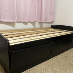 Twin Mate platform Storage Bed With 3 Drawers 