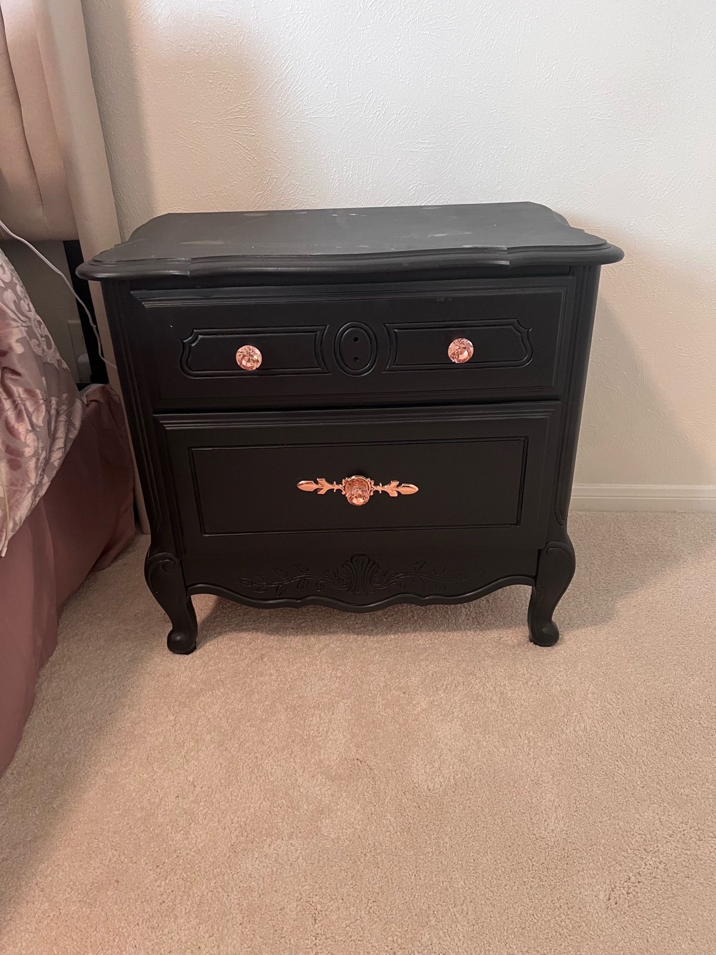 Solid wood nightstand