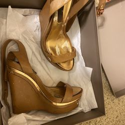 Tan Wedges Sandals Shoes