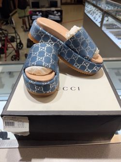 Gucci GG Lame Platform Sandals
