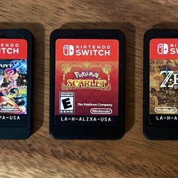 3 Nintendo Switch Game Cartridge Bundle