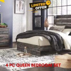 4 PC QUEEN BEDROOM SET