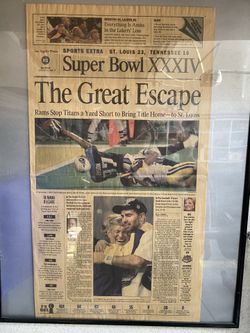 Rams Super Bowl Newspaper Article