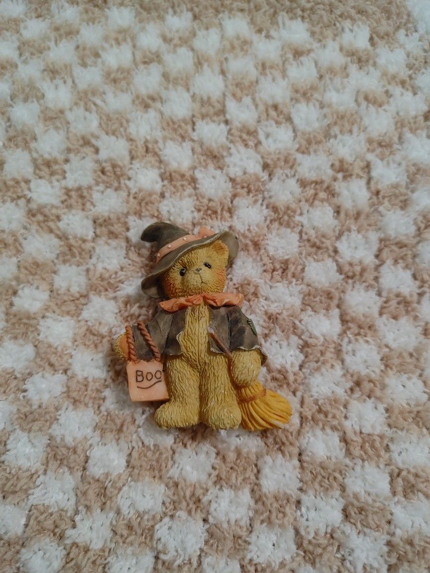 Vintage Cherished Teddies bear brooch designed for Halloween