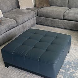 Leather Ottoman 