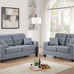 Brand New 72" Sofa + 57" Loveseat 2PCs Set