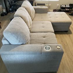 Sectional with Chaise Storage Lounge