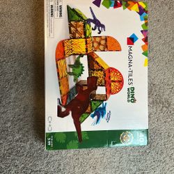 MAGNA-TILES Dino World 40-Piece Magnetic Construction Set, The ORIGINAL Magnetic Building Brand
