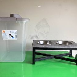 Dog Bowl and Food Storage Container. Specs in pictures.