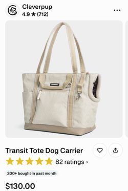 Cleverpup Transit Tote Dog Carrier