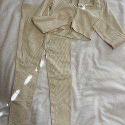 Tan and cream loungewear set #loungewear