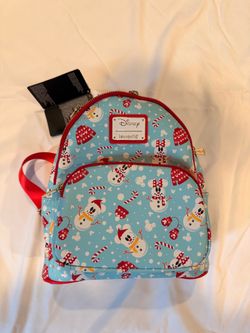 Loungefly Disney Mickey & Minnie Snowman Mini Backpack