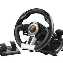 PXN PC Racing Wheel, V3II 180 Degree Universal Usb Car Sim Race Steering Wheel with Pedals for PS3, PS4, Xbox One, Xbox Series X/S, Switch (Black)